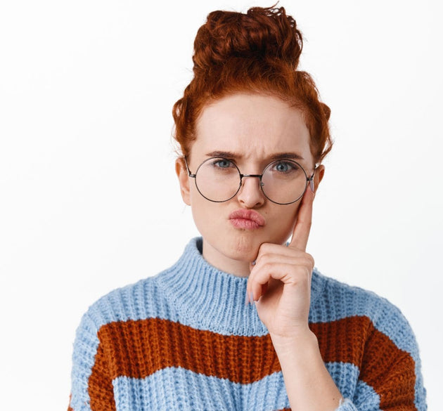 girl wearing round glasses