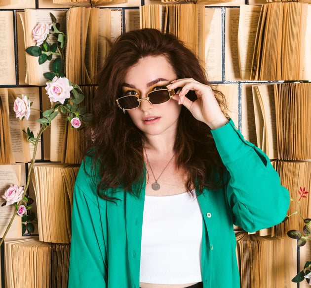 a girl wearing latest Women's Fashion Eyeglasses