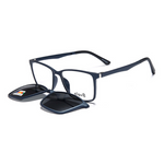 Elev8 - CLIP910 Clip-On sunglasses for men with 54mm lens width, black frame, and polarized lenses.