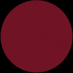 A solid deep burgundy red circular color swatch centered on a black background.