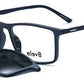 Elev8 - CLIP909 Clip-On men's glasses with detachable lenses, 54mm width, 17mm bridge, 140mm temple, 37mm lens depth.