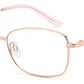 Sakuru - SAK1018T Glasses for women with lens width 53mm, bridge size 17mm, temple length 140mm, and lens depth 34mm.