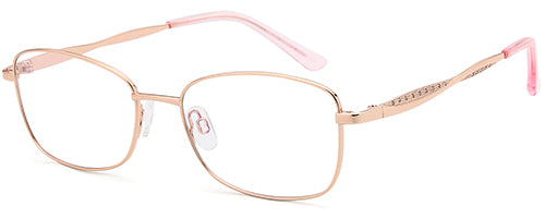 Sakuru - SAK1018T Glasses for women with lens width 53mm, bridge size 17mm, temple length 140mm, and lens depth 34mm.