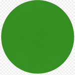 A solid green circular color swatch on a transparent checkerboard background.